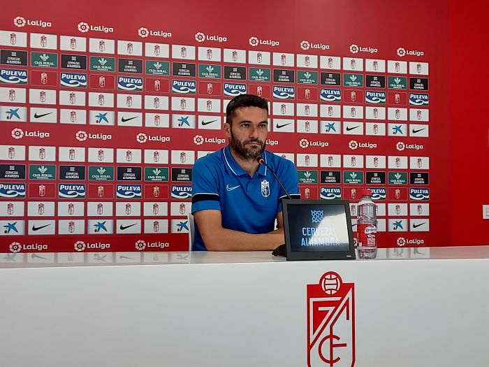 Jorge Molina, durante la rueda de prensa este mediodía en la Ciudad Deportiva (FRAN CALVO)