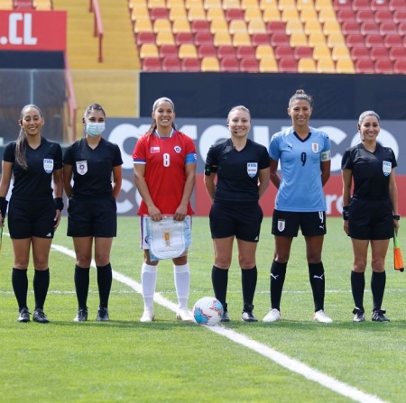 Pamela González ejerció de capitana en el segundo amistoso de Uruguay ante Chile durante este parón internacional (AUF) Pamela González ejerció de capitana en el segundo amistoso de Uruguay ante Chile durante este parón internacional (AUF)