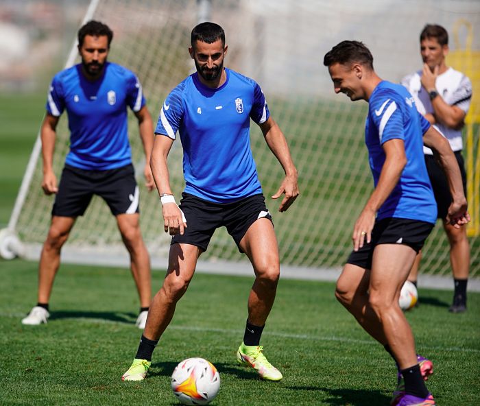 Imagen de la sesión de recuperación de esta mañana en la Ciudad Deportiva (PEPE VILLOSLADA / GCF)