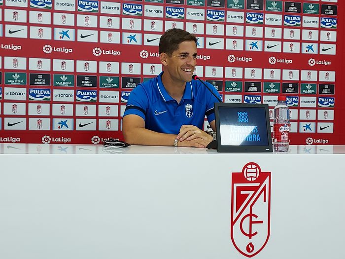 Robert Moreno, durante la rueda de prensa en la Ciudad Deportiva (FRAN CALVO)
