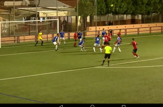 Córner botado por el Churriana (RFAFTV) 