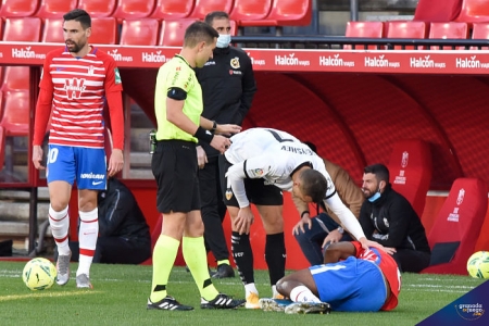 Cordero Vega, durante el Granada - Valencia de la pasada temporada (JOSÉ M. BALDOMERO) Cordero Vega, durante el Granada - Valencia de la pasada temporada (JOSÉ M. BALDOMERO)
