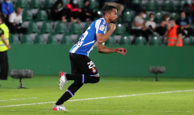 Yangel Herrera, durante su debut con el Espanyol en el `Martínez Valero` (RCD ESPANYOL)