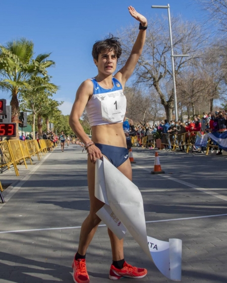 María Pérez tras vencer la prueba (IG MARÍA PEREZ)