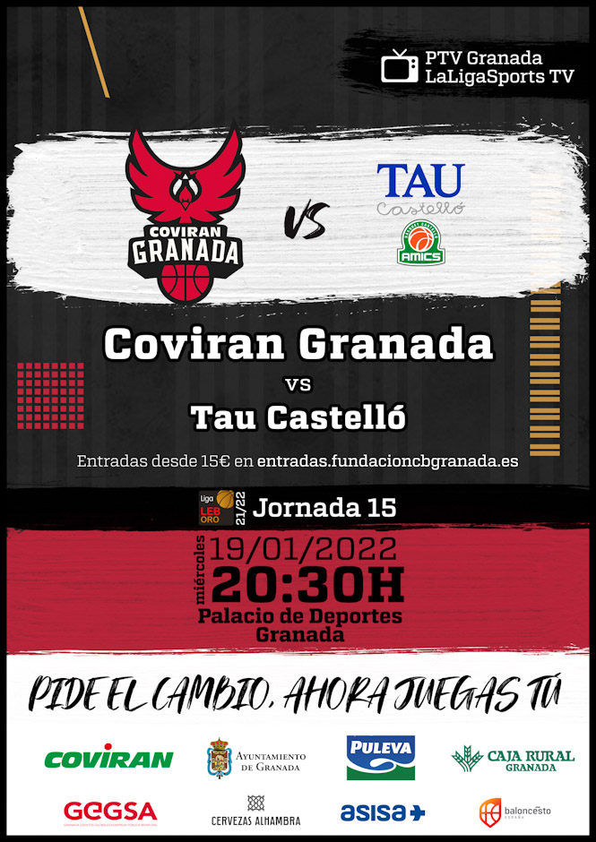 El Covirán recibirá el miércoles a TAU Castellón (FUNDACIÓN CB GRANADA) 