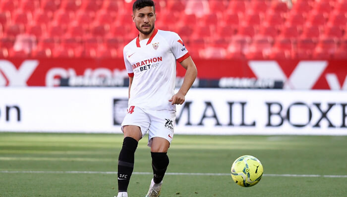 Óscar Rodríguez, en un partido con el Sevilla (SEVILLA FC)