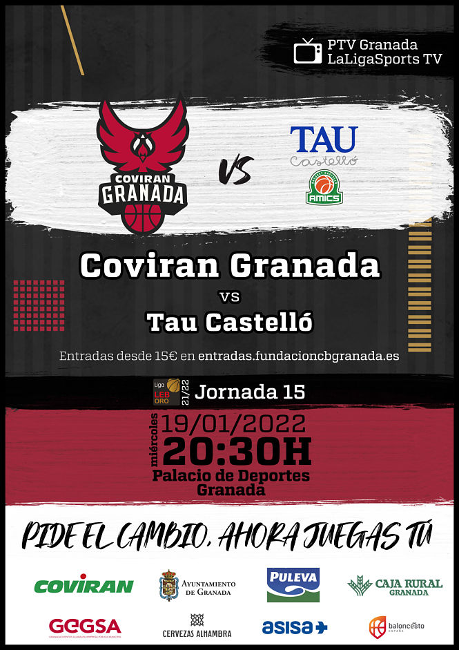 El Covirán Granada recibirá al Tau Castellón (FUNDACIÓN CB GRANADA)