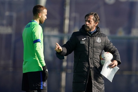 Quique Sánchez Flores, en un entrenamiento con el Getafe (GETAFE CF) Quique Sánchez Flores, en un entrenamiento con el Getafe (GETAFE CF)