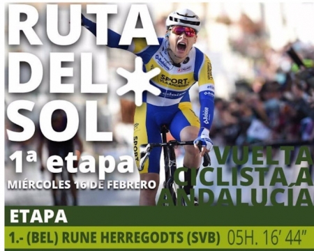 El belga Rune Herregodts (Sport Vlaanderen - Baloise) se impone en la primera etapa de la Vuelta a Andalucía - Ruta del Sol 2022 (VUELTA A ANDALUCÍA) El belga Rune Herregodts (Sport Vlaanderen - Baloise) se impone en la primera etapa de la Vuelta a Andalucía - Ruta del Sol 2022 (VUELTA A ANDALUCÍA)