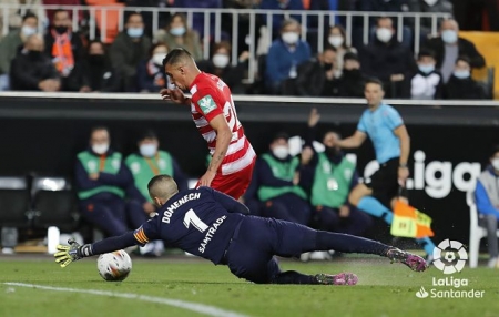 Uzuni fue el jugador más destacado de los rojiblancos (LALIGA) Uzuni fue el jugador más destacado de los rojiblancos (LALIGA)