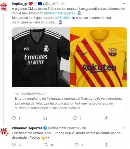 La respuesta de Winamax a un aficionado rojiblanco en Twitter La respuesta de Winamax a un aficionado rojiblanco en Twitter