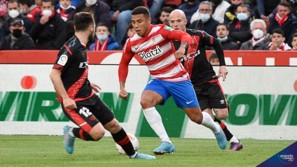 Machís entró en el campo en la segunda mitad ante el Rayo Vallecano (JOSÉ M. BALDOMERO)