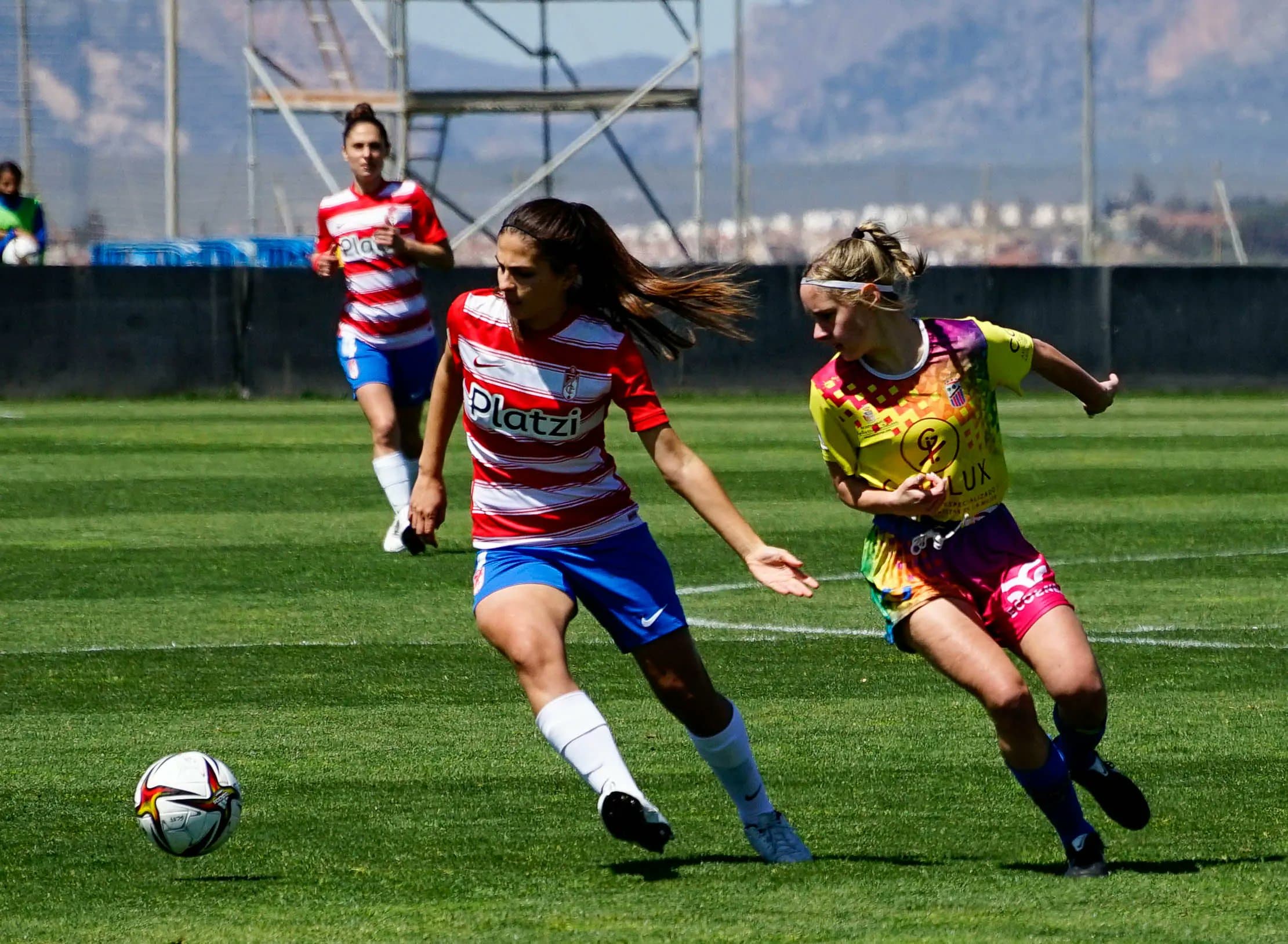 Laura Pérez, durante el partido frente al Juan Grande en la Ciudad Deportiva (GCF)