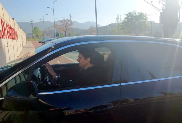 Karanka, a su llegada a la Ciudad Deportiva este martes (FRAN CALVO)