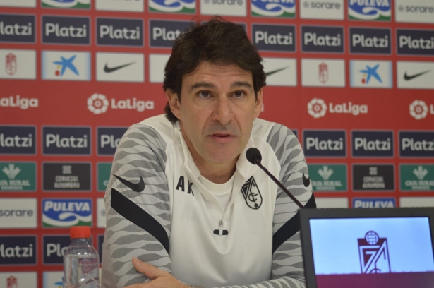 Aitor Karanka, en la rueda de prensa previa al choque frente al Mallorca (JAVIER PALMA)