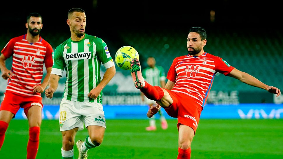 Puertas y Canales, en un lance del Betis - Granada del curso pasado (GCF)