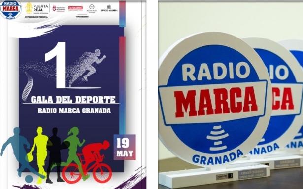 Cartel y galardones de la I Gala de Premios Radio Marca Granada Cartel y galardones de la I Gala de Premios Radio Marca Granada