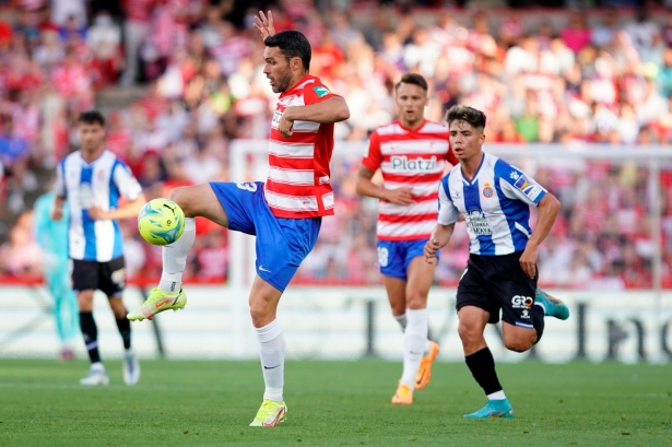 Jorge Molina, que falló un penalti ante el Espanyol, en un lance del partido (GCF) Jorge Molina, que falló un penalti ante el Espanyol, en un lance del partido (GCF)