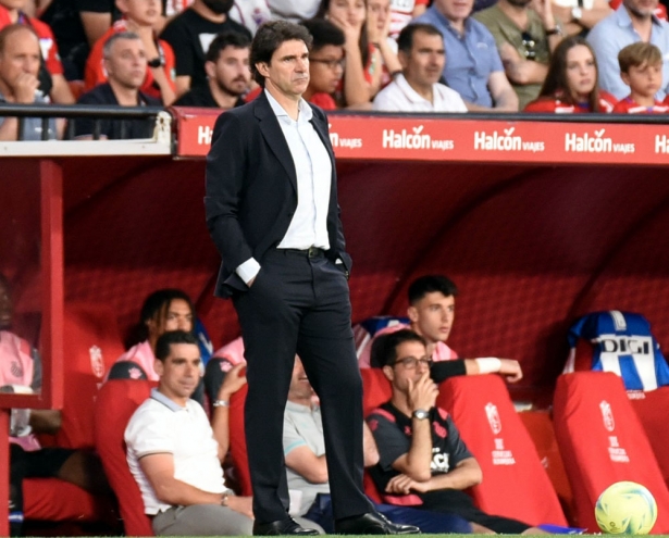 Aitor Karanka, entrenador del Granada CF, en un momento del partido ante el Espanyol (JOSÉ M. BALDOMERO) Aitor Karanka, entrenador del Granada CF, en un momento del partido ante el Espanyol (JOSÉ M. BALDOMERO)
