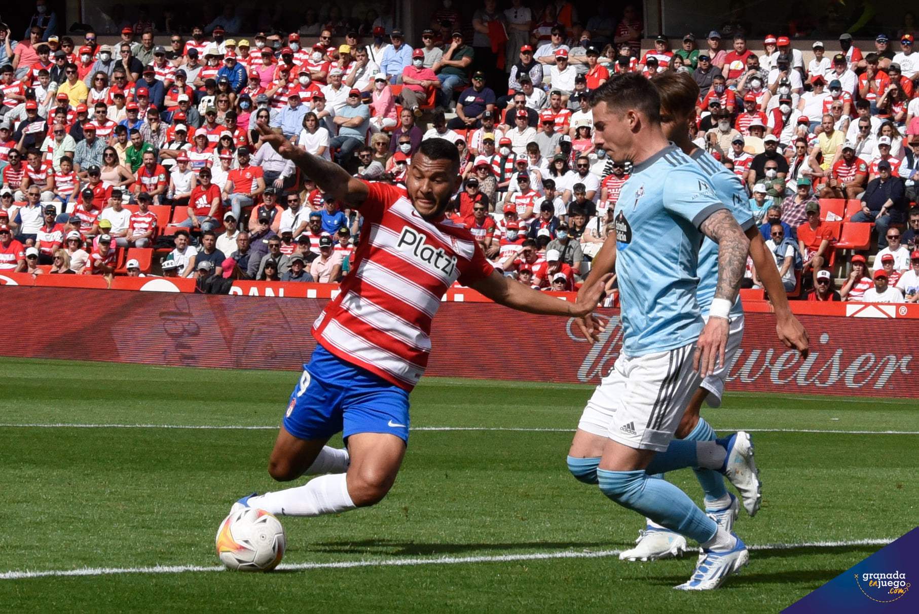 Luis Suárez, en el partido frente al Celta de la pasada temporada (JOSÉ M. BALDOMERO)