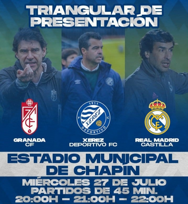 El Granada participará en el triangular de Chapín y se medirá a Xerez Deportivo y Real Madrid Castilla (XEREZ DFC) El Granada participará en el triangular de Chapín y se medirá a Xerez Deportivo y Real Madrid Castilla (XEREZ DFC)