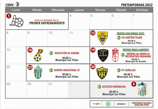 Partidos de pretemporada del CD Huétor Vega (CD HUÉTOR VEGA) 