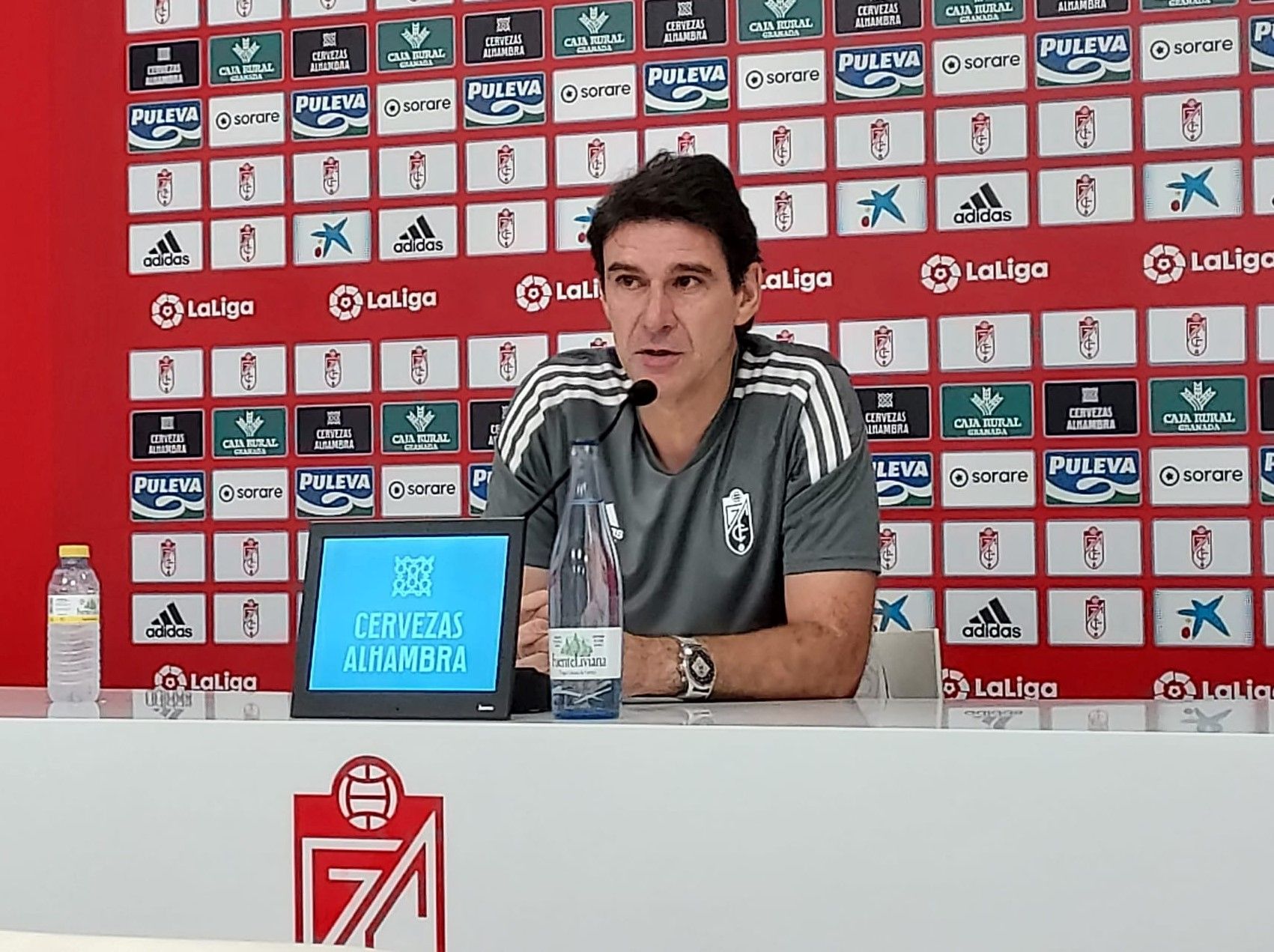 Aitor Karanka, en la sala de prensa de la Ciudad Deportiva este sábado (FRAN CALVO)