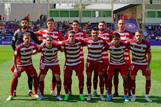 Once del Granada en el partido de Andorra (PEPE VILLOSLADA / GCF)
