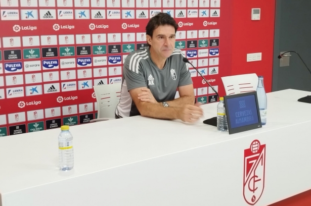 Aitor Karanka, en la sala de prensa de la Ciudad Deportiva este sábado (FRAN CALVO)