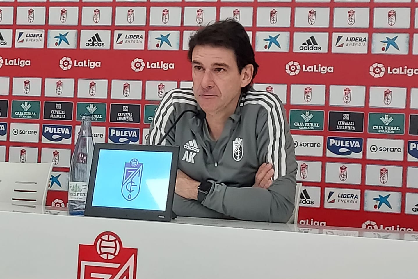 Aitor Karanka, en la sala de prensa de la Ciudad Deportiva este viernes (FRAN CALVO)