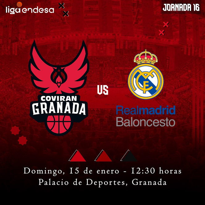 El 15 de Enero el Covirán Granada recibirá al Real Madrid (FUNDACIÓN CB GRANADA)