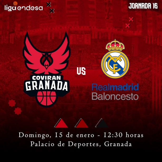 El 15 de Enero el Covirán Granada recibirá al Real Madrid (FUNDACIÓN CB GRANADA) El 15 de Enero el Covirán Granada recibirá al Real Madrid (FUNDACIÓN CB GRANADA)