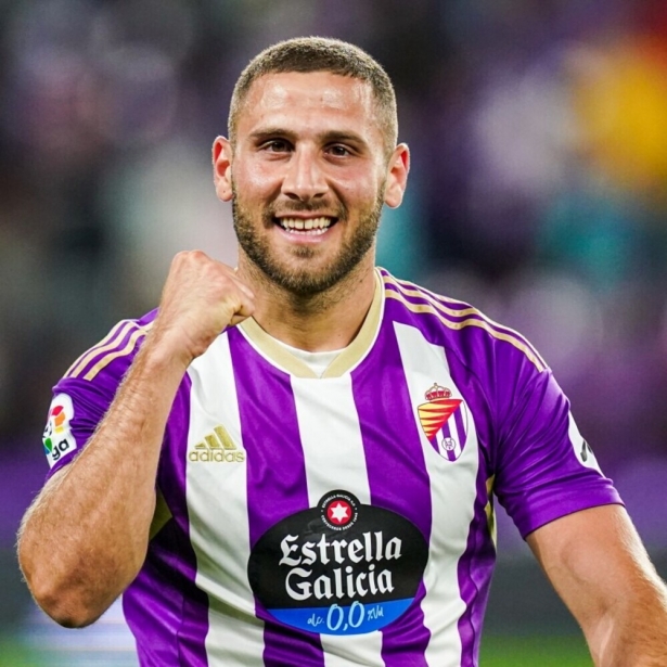 Weissman, celebrando un gol con la elástica del Valladolid (REAL VALLADOLID) Weissman, celebrando un gol con la elástica del Valladolid (REAL VALLADOLID)