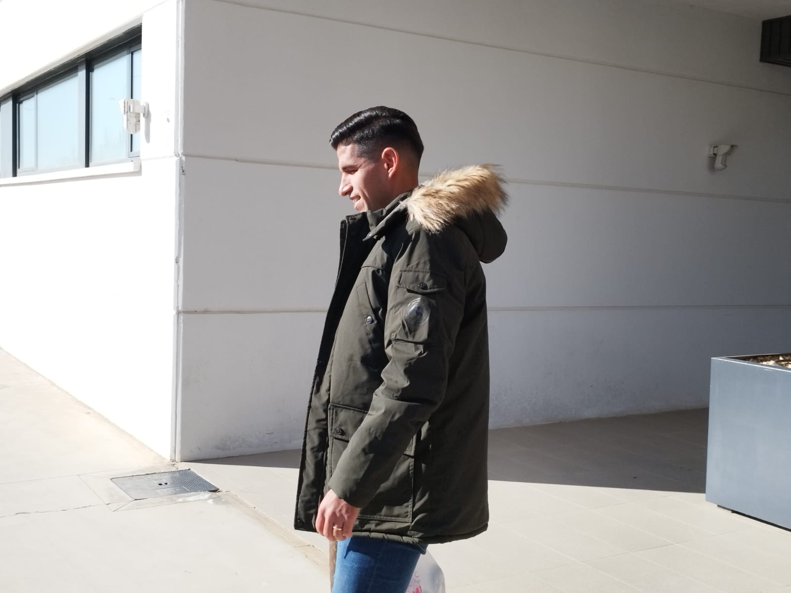 Luis Abram, abandonando la Ciudad Deportiva la pasada semana (FRAN CALVO)