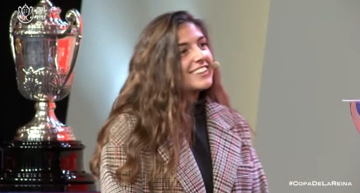 Lucía Ramos, en el sorteo copero celebrado en Madrid