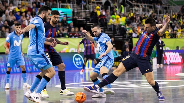 Una jugada del encuentro entre Inter Movistar y Barça (RFEF) Una jugada del encuentro entre Inter Movistar y Barça (RFEF)