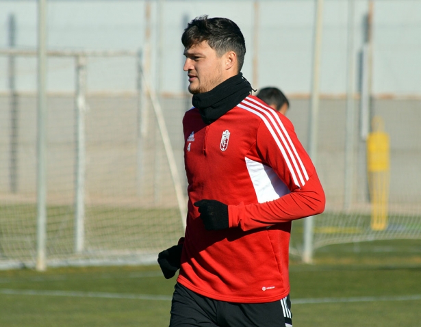 Miguel Rubio, en un entrenamiento en la Ciudad Deportiva (JAVIER PALMA) Miguel Rubio, en un entrenamiento en la Ciudad Deportiva (JAVIER PALMA)