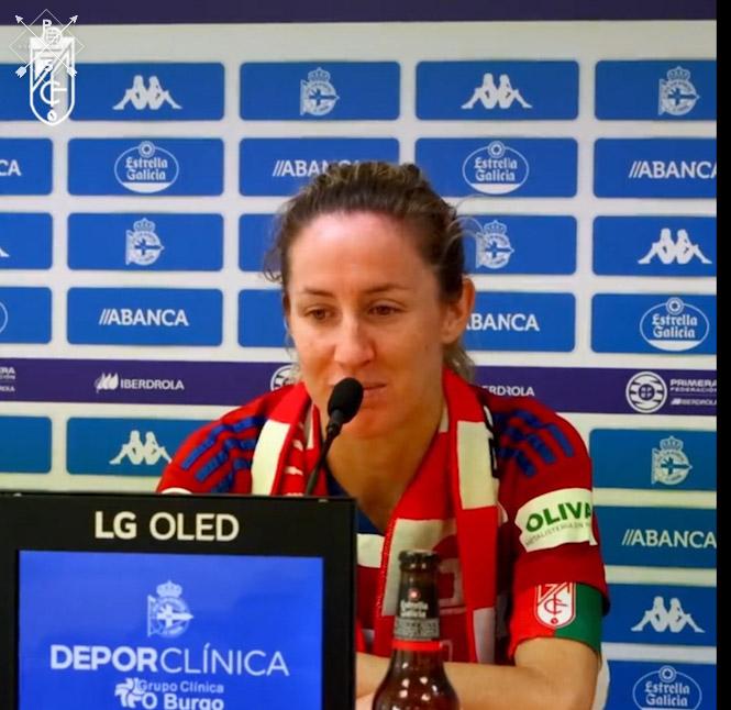 Lauri en la rueda de prensa post partido (GRANADA CF)