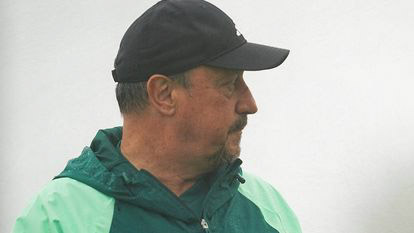 Rafa Benítez, en un entrenamiento con el Celta (RC CELTA)