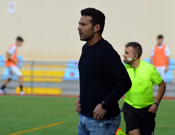 Javier Vilaseca durante el partido ante el Puerto de Motril (J. PALMA) Javier Vilaseca durante el partido ante el Puerto de Motril (J. PALMA)