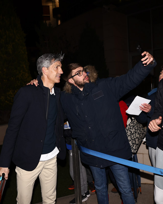 Imanol Alguacil a su llegada a Granada (REAL SOCIEDAD)