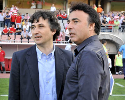 Gino Pozzo y Quique Pina en Los Cármenes
