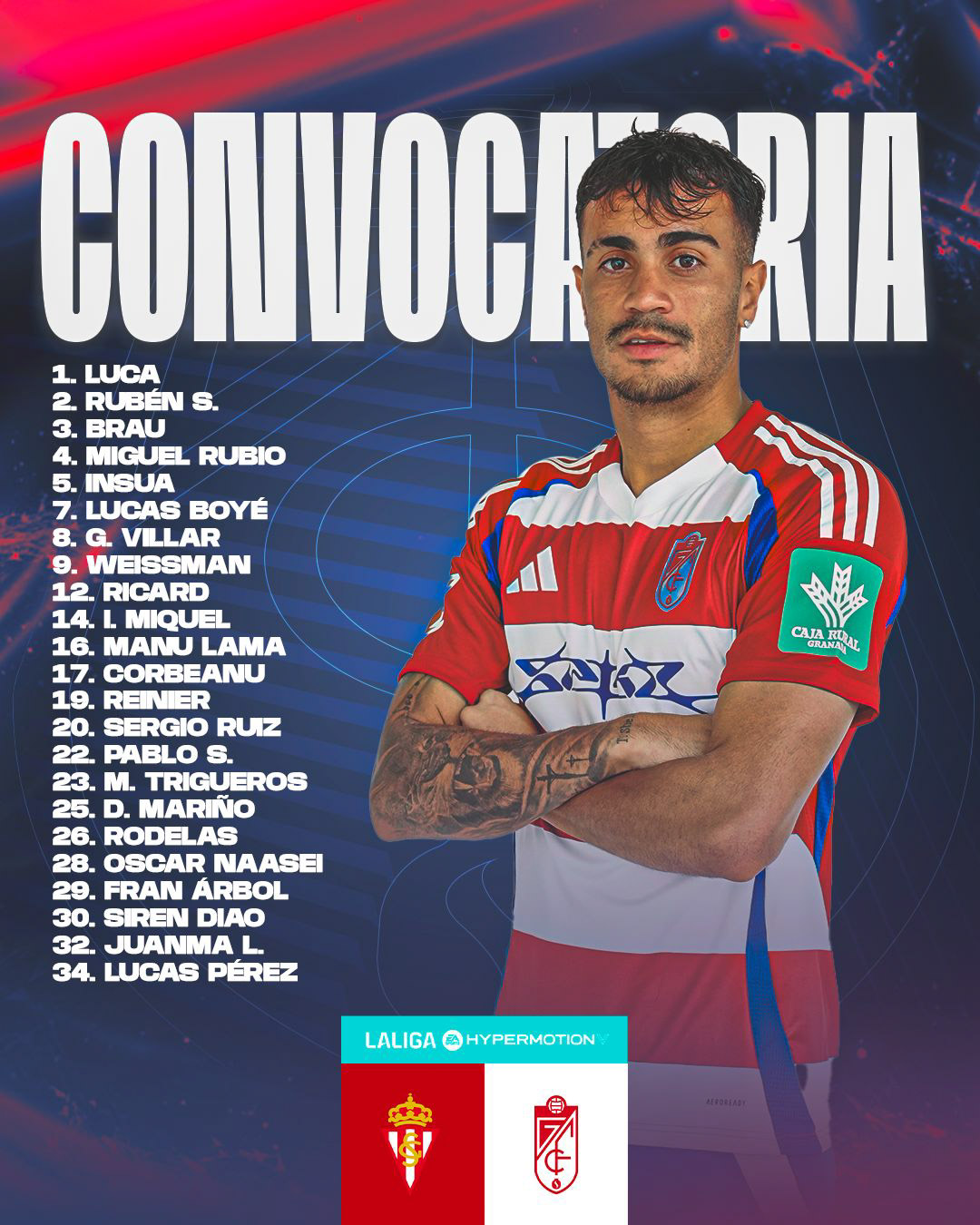 Convocatoria del Granada CF (GCF)