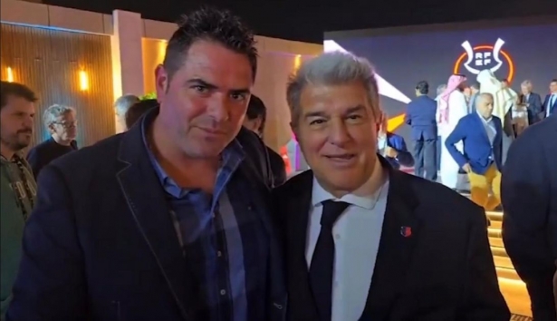 Fermín Criado junto a Joan Laporta (@ARENASDEARMILLA) Fermín Criado junto a Joan Laporta (@ARENASDEARMILLA)