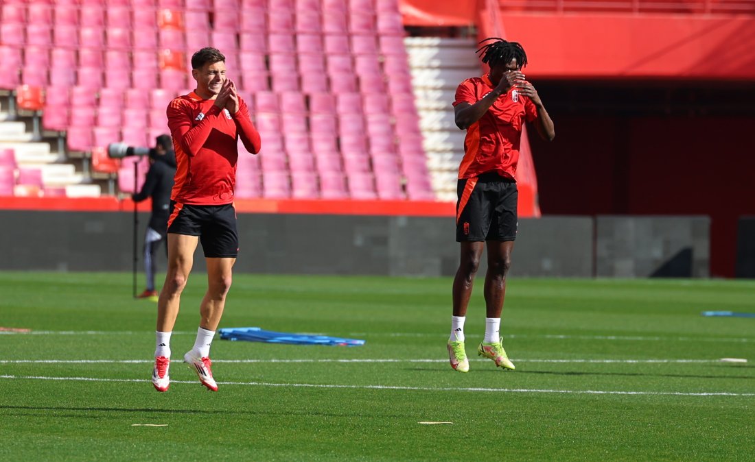 El equipo se ha ejercitado por última vez antes de medirse al Zaragoza (J. AZCOYTIA)