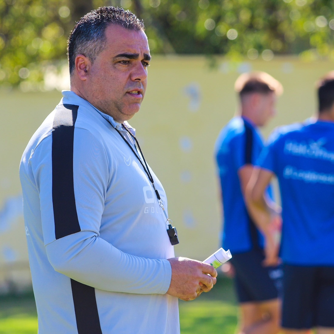 Germán Crespo durante su primer entrenamiento con el UCAM Murcia (UCAM)