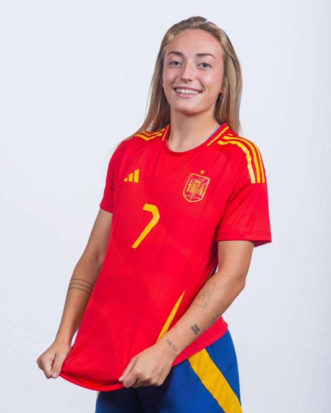 Ornella Vignola con la camiseta de la selección española (GCF)