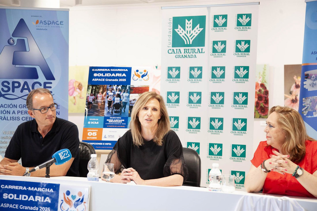 Fundación Caja Rural Granada acoge la presentación de la Carrera-Marcha solidaria de Aspace (FUNDACIÓN CAJA RURAL GRANADA)