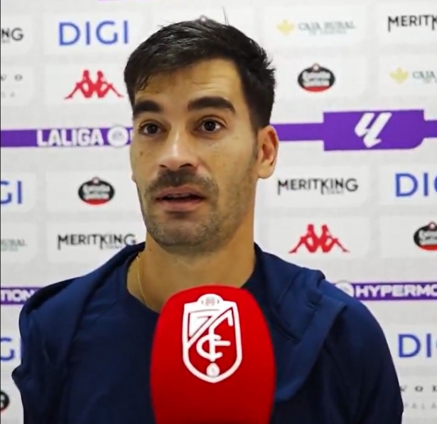 Trigueros, jugador del Granada CF, durante las declaraciones (GCF) Trigueros, jugador del Granada CF, durante las declaraciones (GCF)