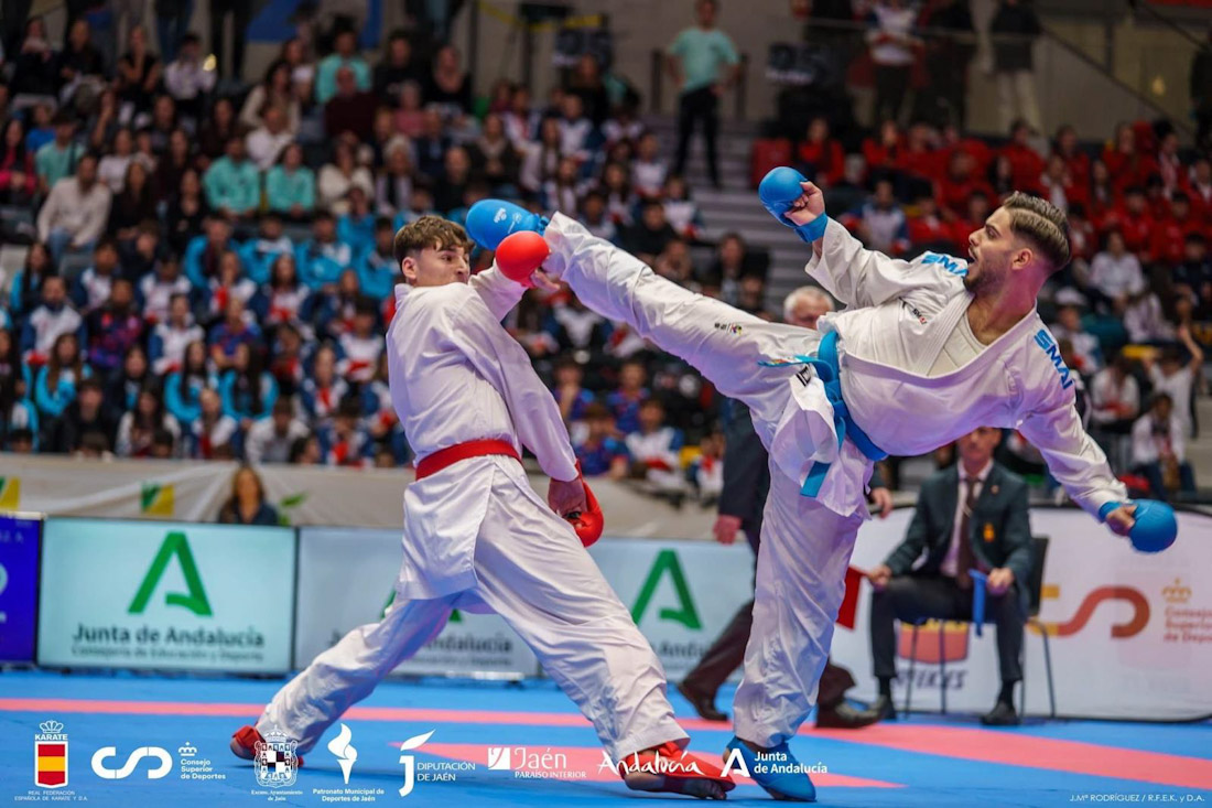 Alex Jiménez durante un combate (RFEK)